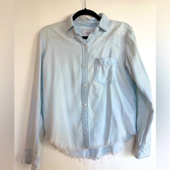 Rails Tops - Rails Raw Hem Light Vintage Women’s Button Down | Size: XS